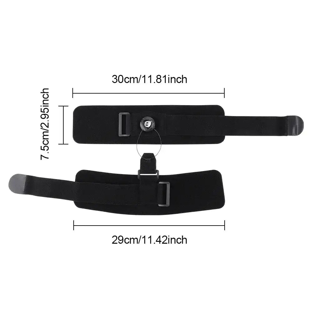 Adjustable plantar fasciitis foot orthosis splint with measurements for optimal support and comfort.