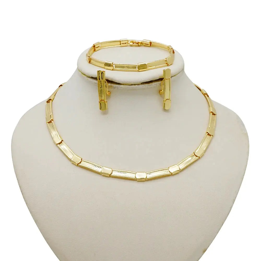 2024 Latest Loop Interlocking Novel Design Necklace Bracelet Ring Earrings Women&