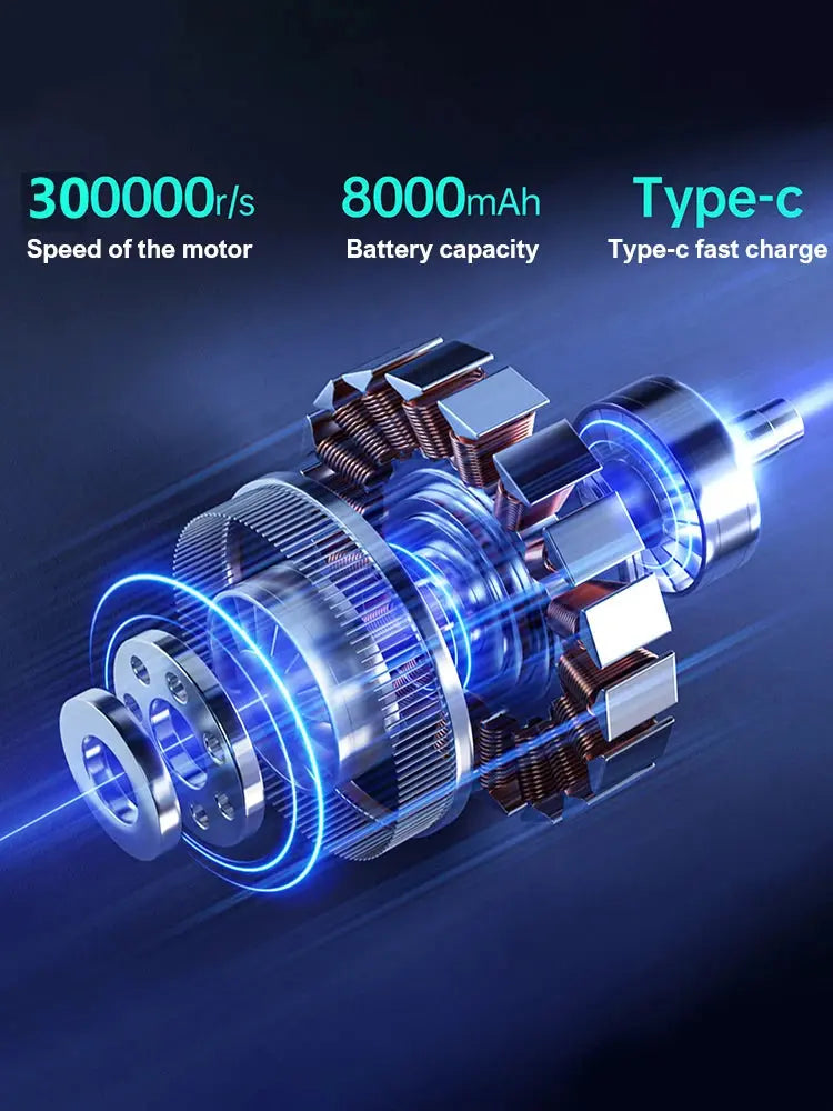 400000RPM Turbo Jet Blower Powerful Air Blower Brushless Motor Turbo Fan Wind Speed 58m/s 8000mAh Souffleur Air Puissant Bantout.prod