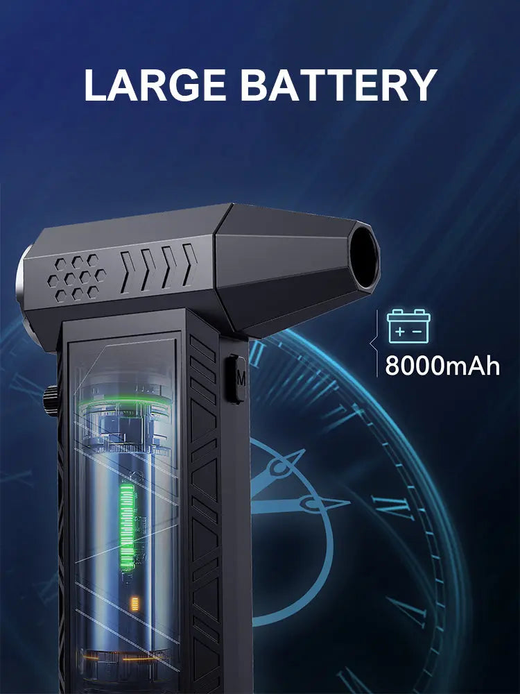 400000RPM Turbo Jet Blower Powerful Air Blower Brushless Motor Turbo Fan Wind Speed 58m/s 8000mAh Souffleur Air Puissant Bantout.prod