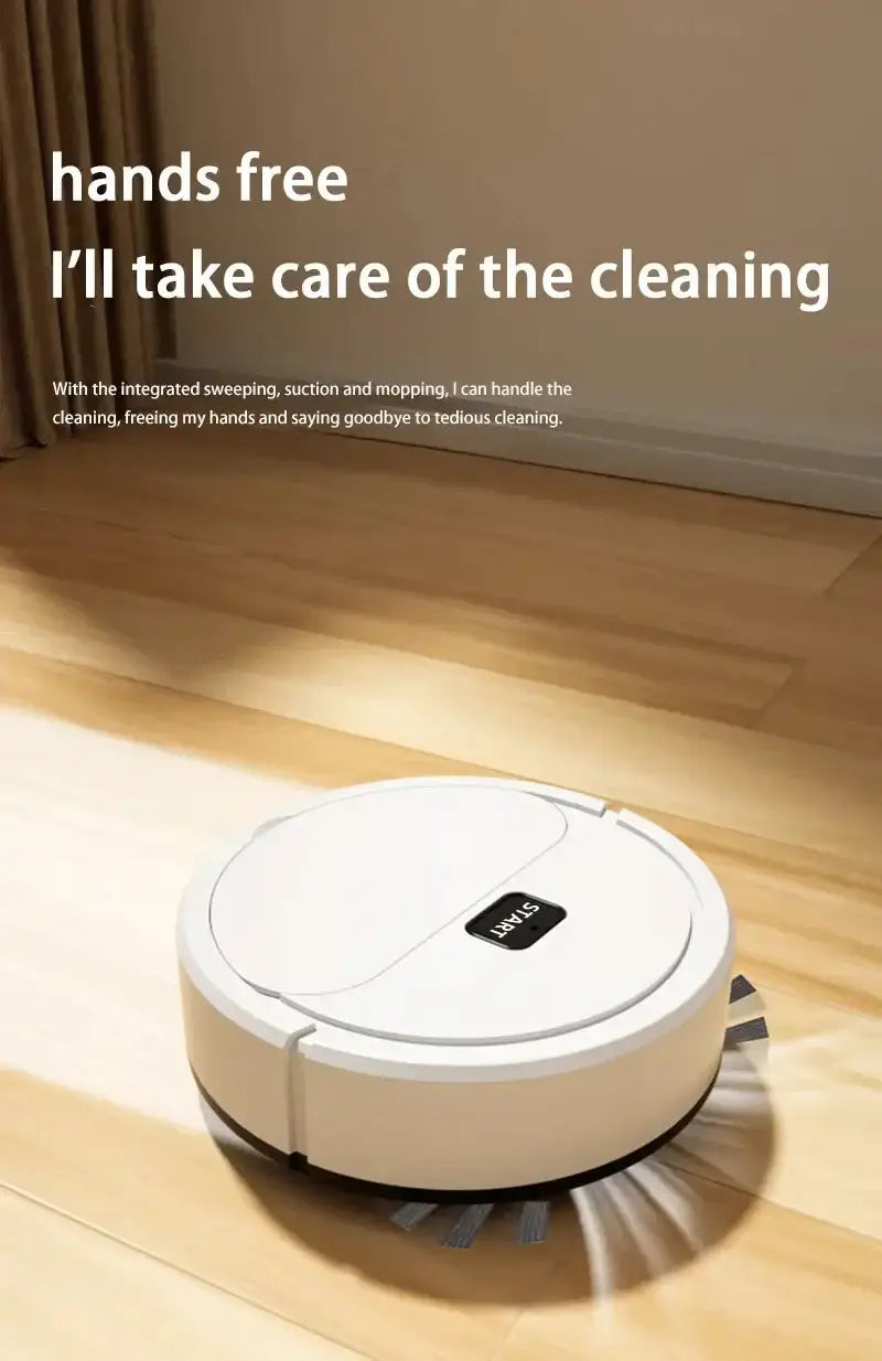Aspirateur Robot Intelligent 3-en-1 Fully Automatic Sans Fil - Nettoyeur de Sol et Balayage pour un Usage Domestique, Mini Aspirateur Robot. Bantout.prod
