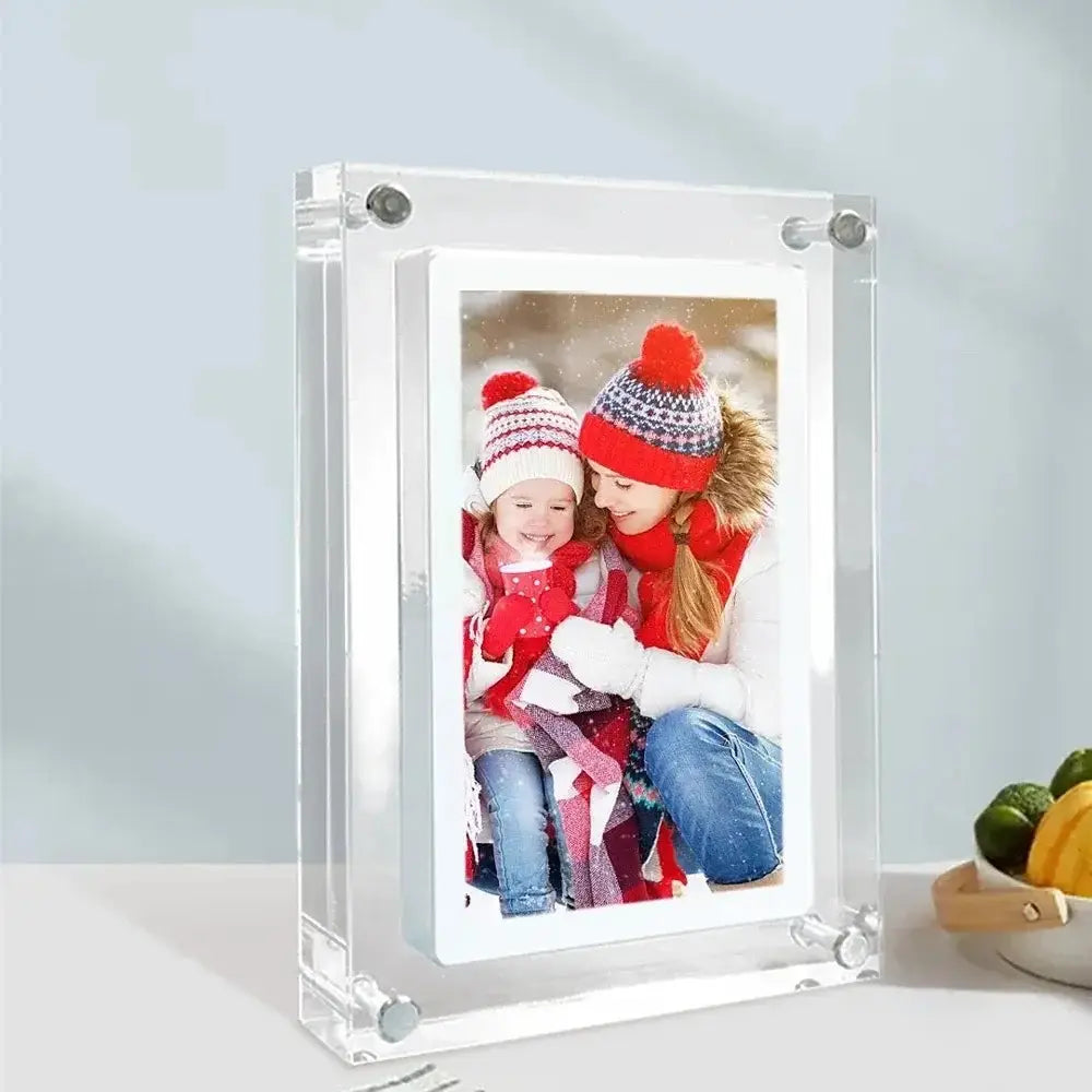 Cadre photo numérique en acrylique 5/7 pouces 1000 mAh Écran rotatif automatique Bantout.prod