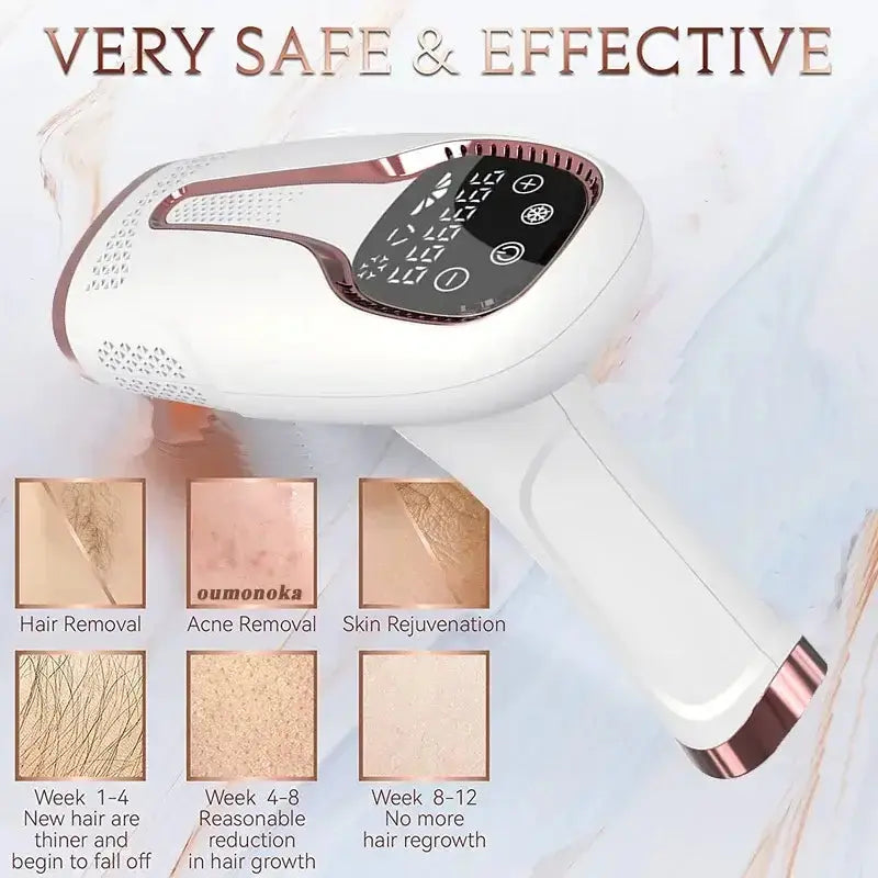 Épilateur laser permanent à 999 999 flashs pour bikini, appareil d&
