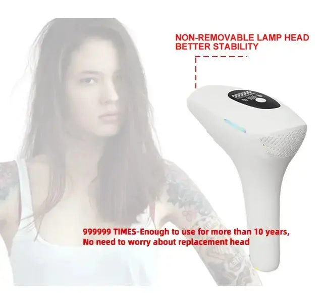 Épilateur laser permanent à 999 999 flashs pour bikini, appareil d&