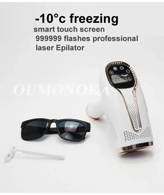 Épilateur laser permanent à 999 999 flashs pour bikini, appareil d&
