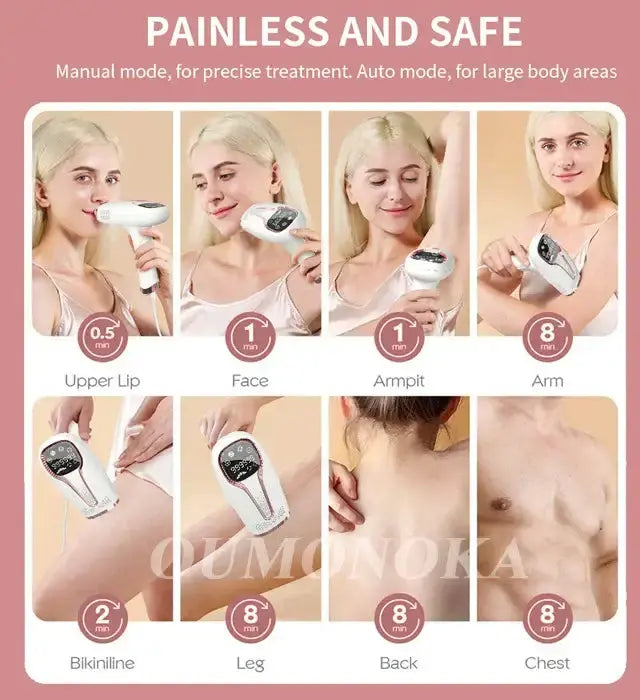 Épilateur laser permanent à 999 999 flashs pour bikini, appareil d&