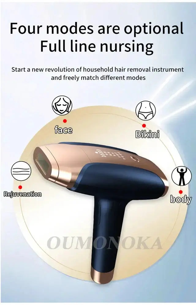 Épilateur laser permanent à 999 999 flashs pour bikini, appareil d&
