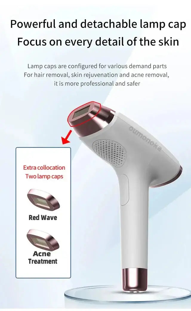 Épilateur laser permanent à 999 999 flashs pour bikini, appareil d&