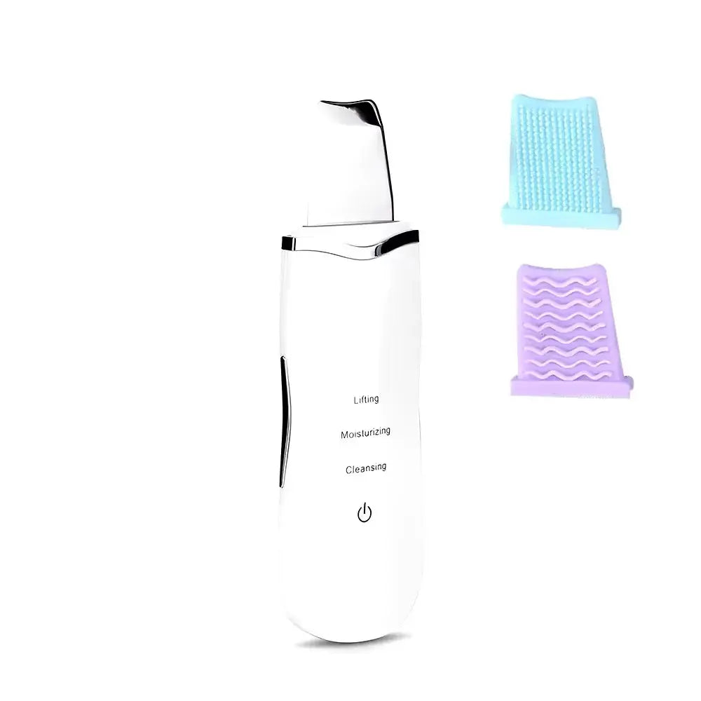 Épurateur de peau électrique pour le visage, élimine les points noirs et exfolie, incluant accessoires de nettoyage.