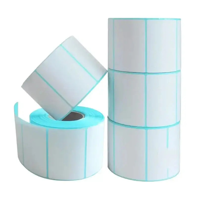 Étiquette autocollante thermique blanche vierge en papier pour prix de supermarché, étiquette vierge, impression directe, fournitures d&