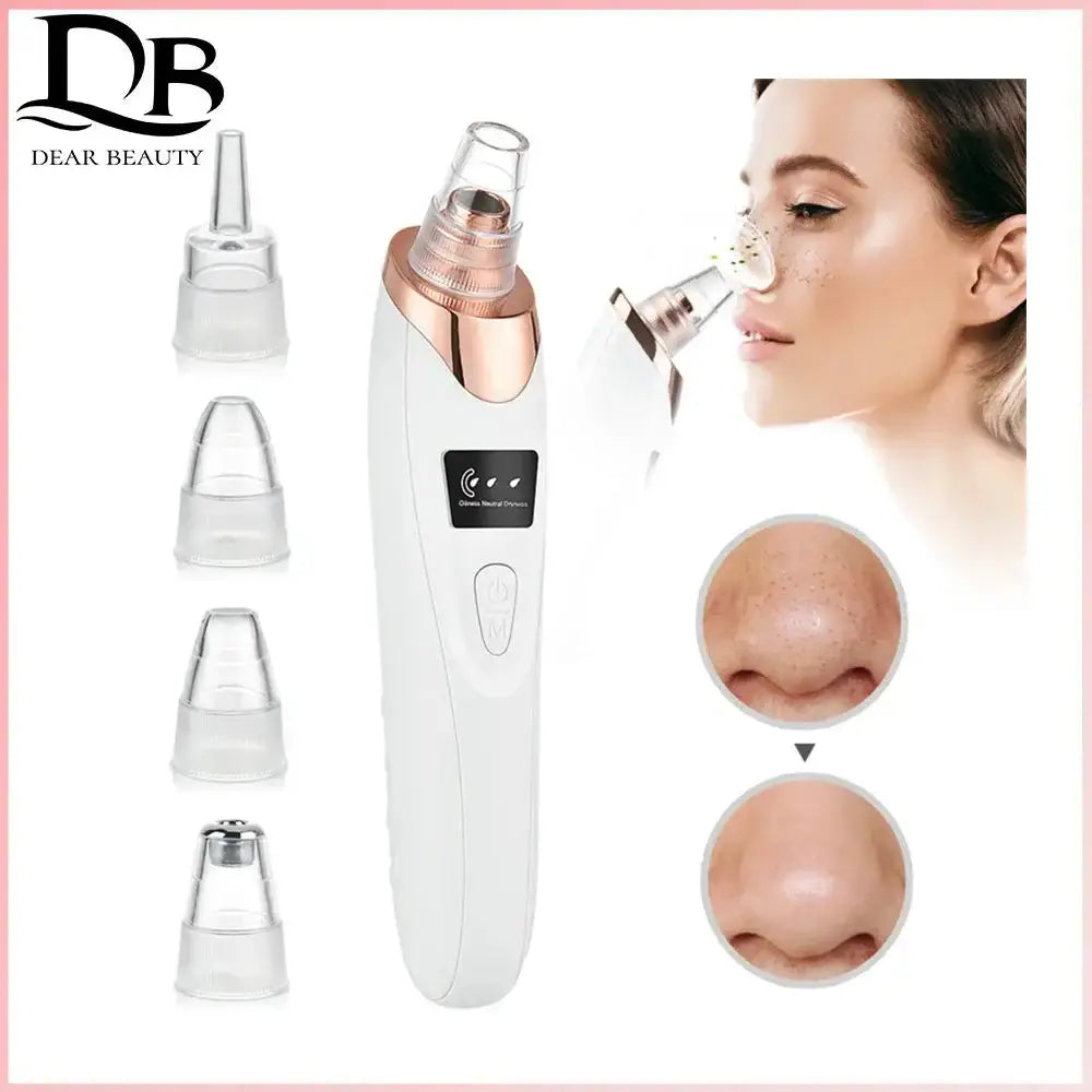 Extracteur de points noirs DearBeauty avec accessoires, aspirateur facial rechargeable USB, élimine l&