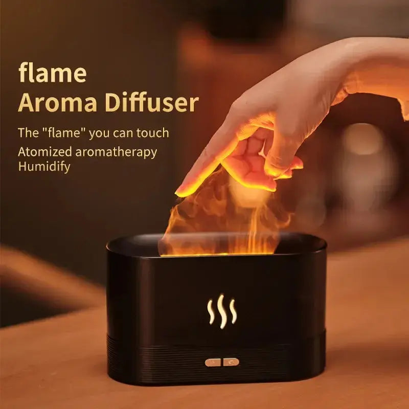 Humidificateur portable à brume fraîche, USB, LED, changement de couleur, pour pièce, air, feu, flamme, arôme, diffuseur d&