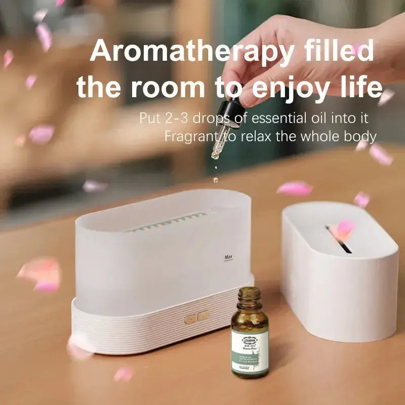 Humidificateur portable à brume fraîche, USB, LED, changement de couleur, pour pièce, air, feu, flamme, arôme, diffuseur d&