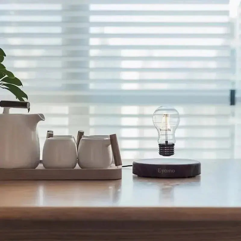 LED Magnetic Levitation Light Floating Glass Desk Lamp Creative Home Office Decoration Night Light Gift Bantout.prod