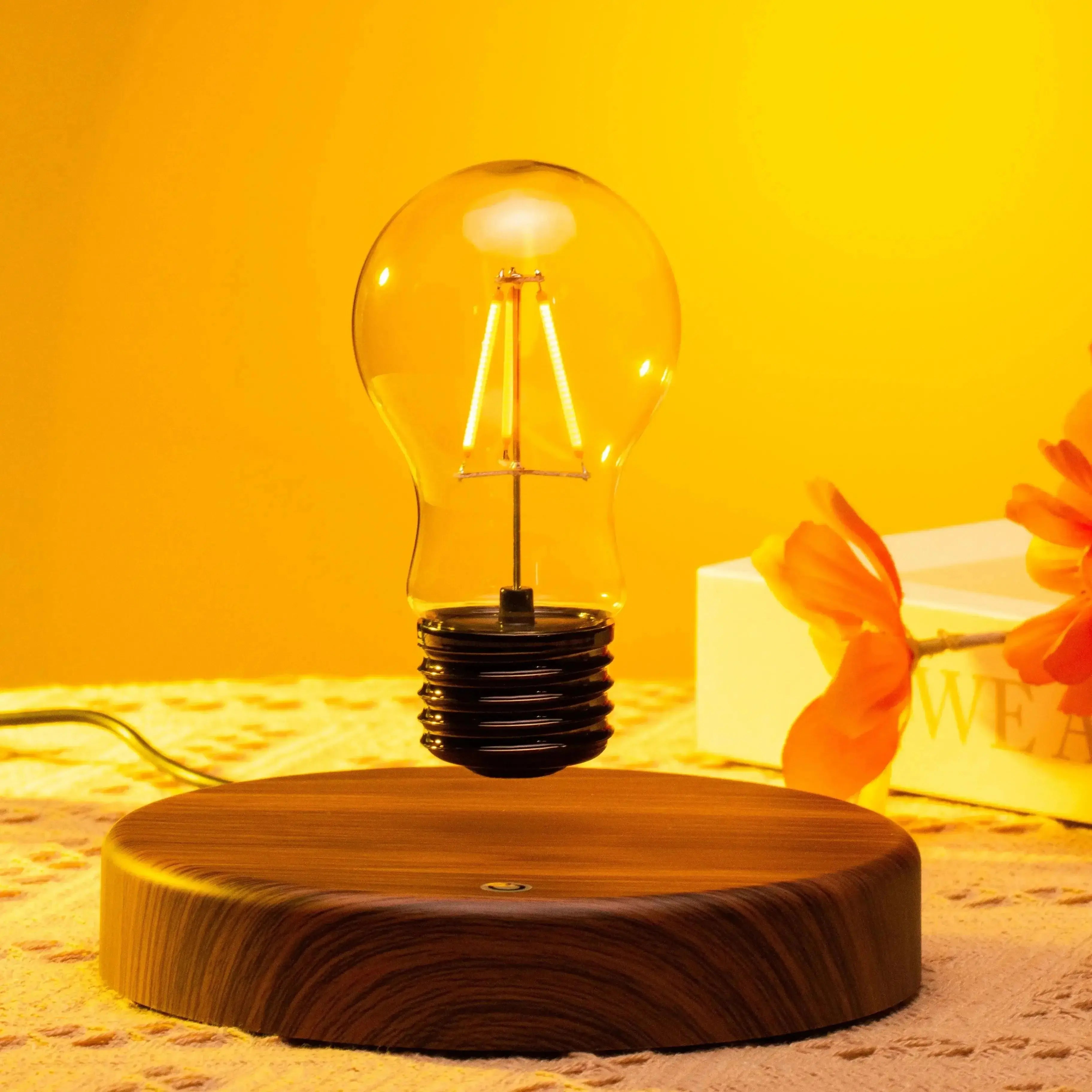 LED Magnetic Levitation Light Floating Glass Desk Lamp Creative Home Office Decoration Night Light Gift Bantout.prod