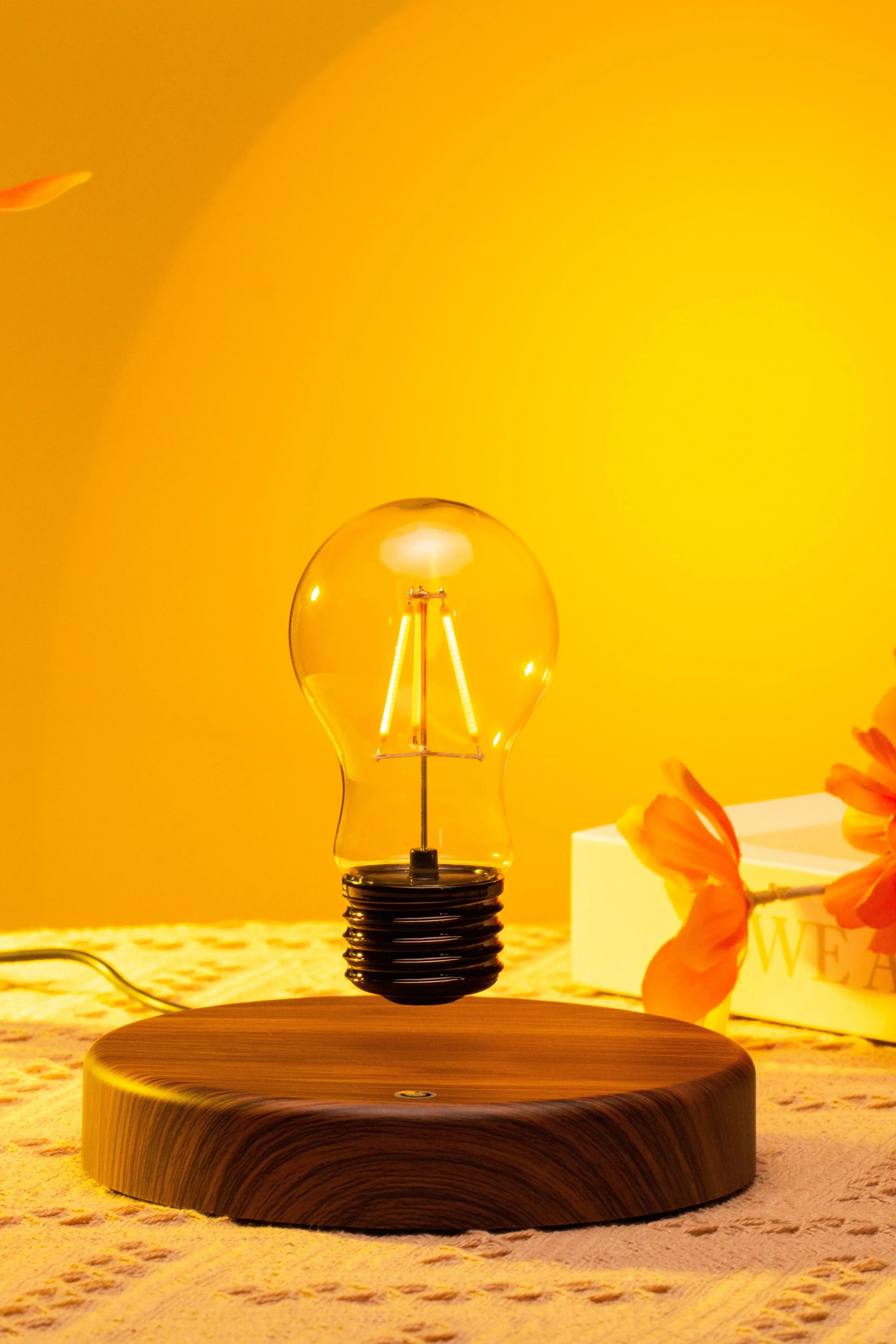 LED Magnetic Levitation Light Floating Glass Desk Lamp Creative Home Office Decoration Night Light Gift Bantout.prod