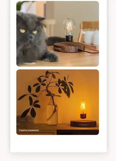 LED Magnetic Levitation Light Floating Glass Desk Lamp Creative Home Office Decoration Night Light Gift Bantout.prod