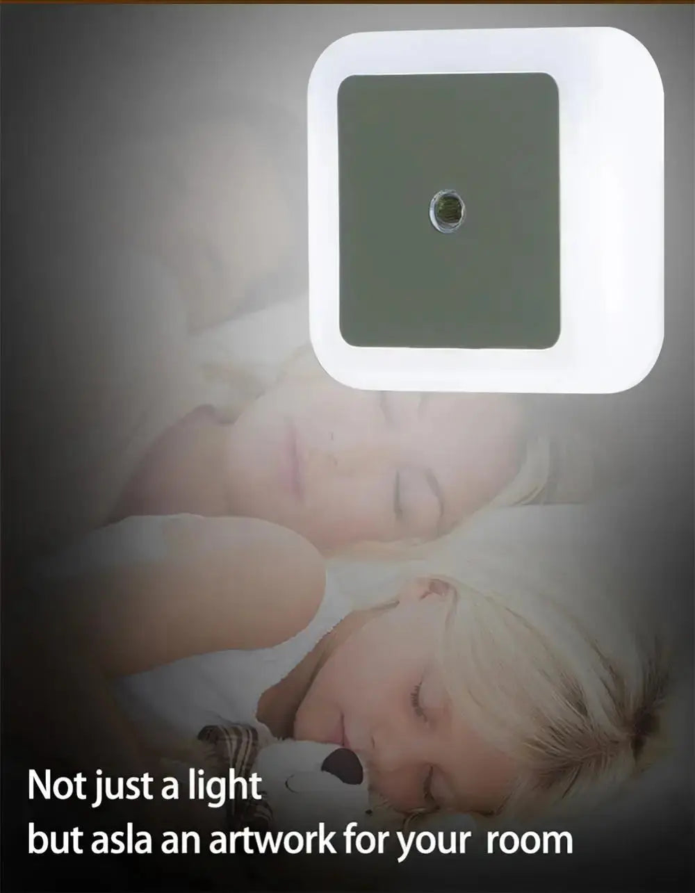 LED night light with artistic design; ideal for bedrooms and enhances room decor.