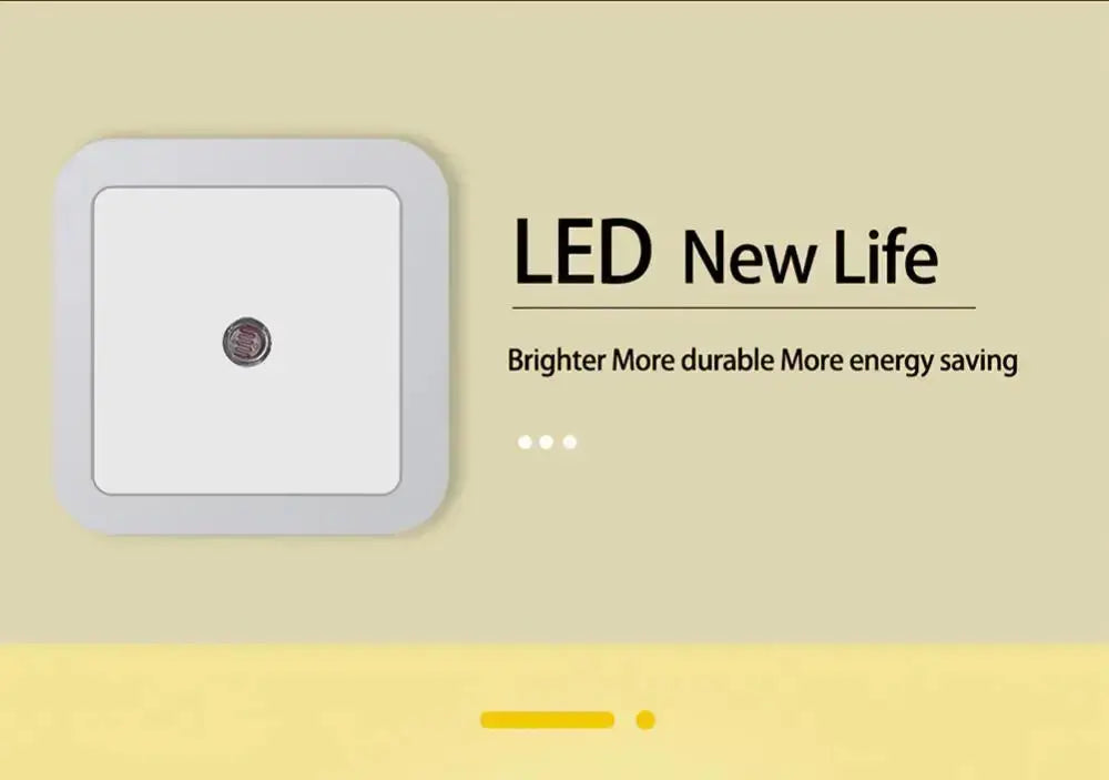 LED night light with motion sensor, energy-saving design for home use.