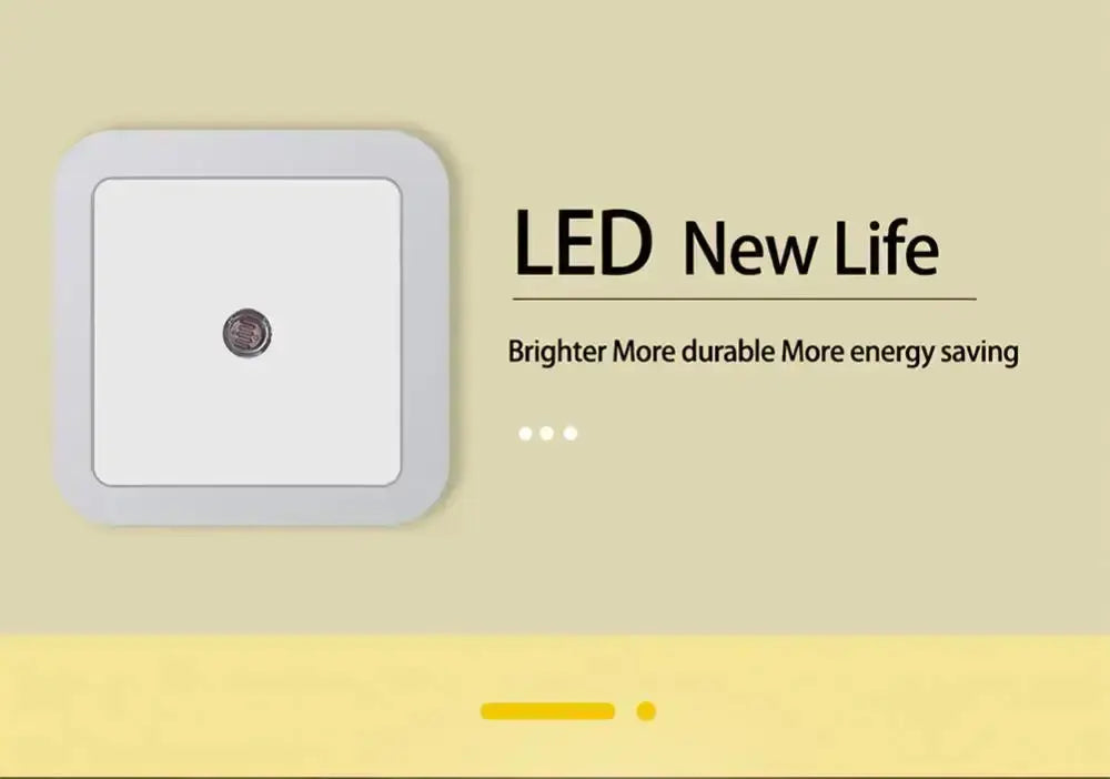 LED night light with motion sensor, energy-saving and durable design for home use.