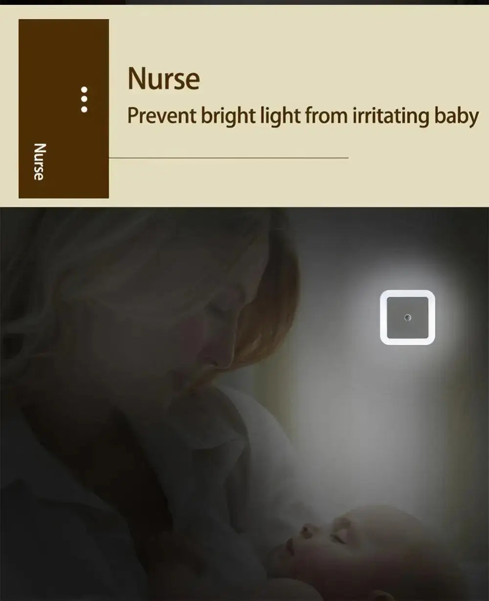 Nurse using soft light to prevent bright light from disturbing a sleeping baby, illustrating gentle nighttime care.