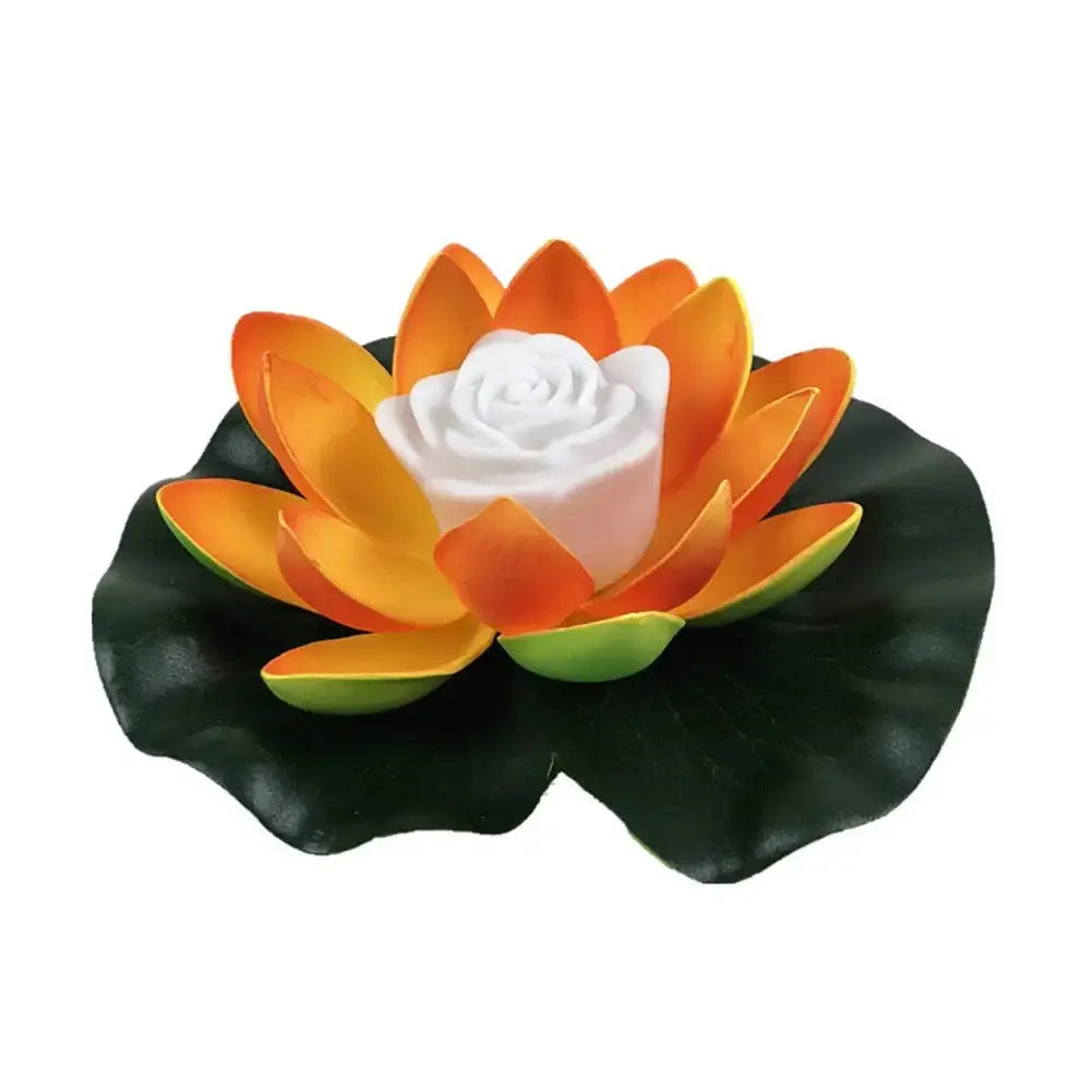 Lampe LED flottante en forme de lotus, décoration étang, piscine, jardin, fleur artificielle, éclairage décoratif.
