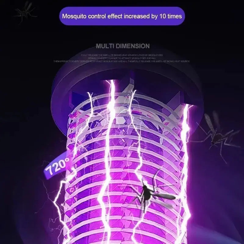 Lampe anti-moustiques UV Xiomi avec effet de contrôle accru de 10 fois, design moderne multi-dimensionnel.