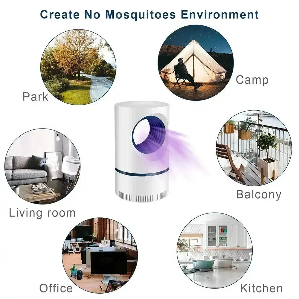Mosquito repellent lamp by Xiaomi, designed for home, office, balcony, park, camp, and kitchen settings.