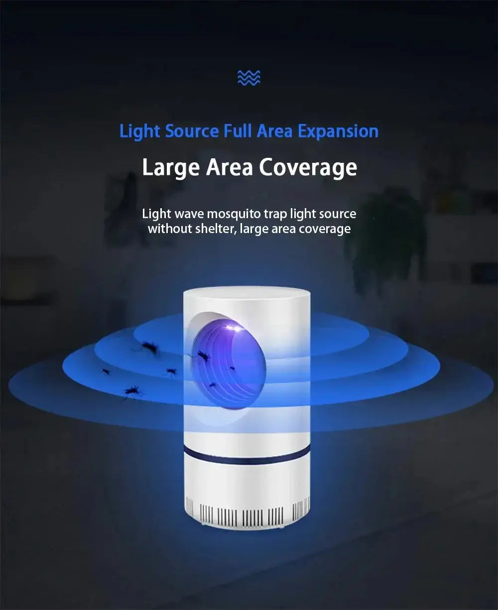 Xiaomi electric mosquito trap with large area coverage and blue light, designed for effective insect repelling.