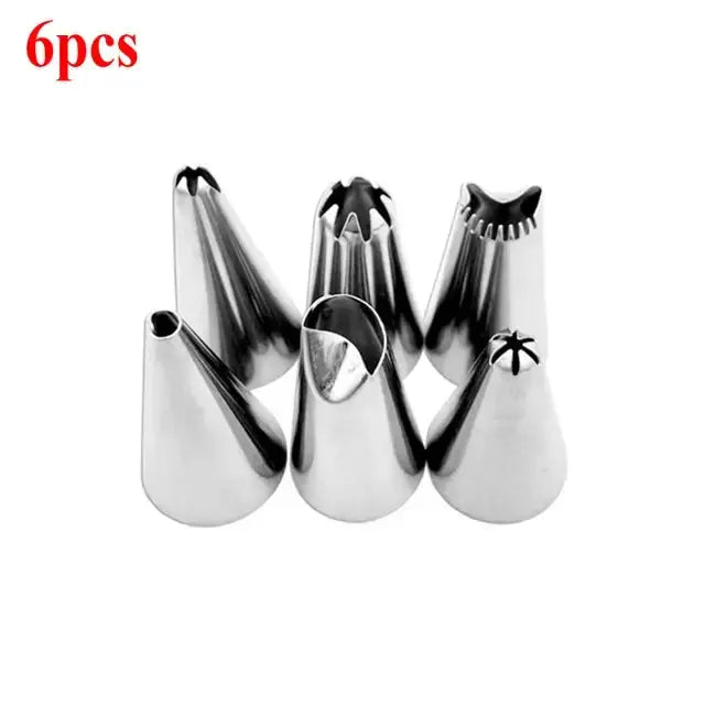 Lot de 8/10/16 douilles à douille en silicone pour glaçage de gâteaux, outils de décoration de gâteaux, douilles réutilisables + 1 poche à douille Bantout.prod