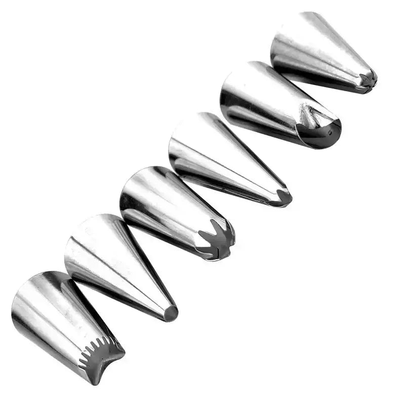 Lot de 8/10/16 douilles à douille en silicone pour glaçage de gâteaux, outils de décoration de gâteaux, douilles réutilisables + 1 poche à douille Bantout.prod