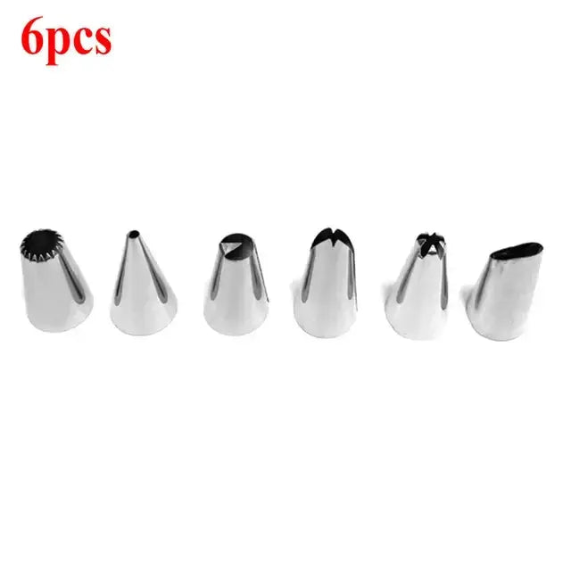 Lot de 8/10/16 douilles à douille en silicone pour glaçage de gâteaux, outils de décoration de gâteaux, douilles réutilisables + 1 poche à douille Bantout.prod