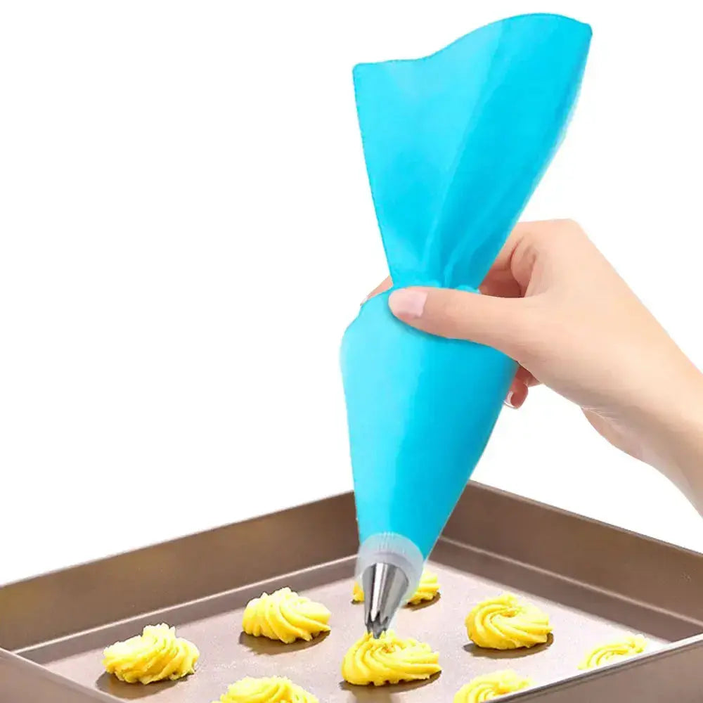 Lot de 8/10/16 douilles à douille en silicone pour glaçage de gâteaux, outils de décoration de gâteaux, douilles réutilisables + 1 poche à douille Bantout.prod