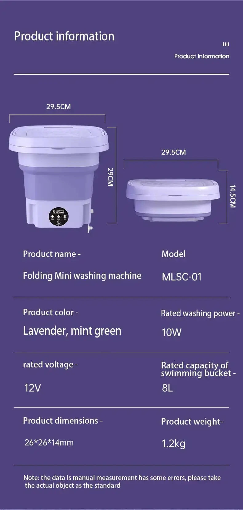 Machine à laver portable 8L Bantout.prod