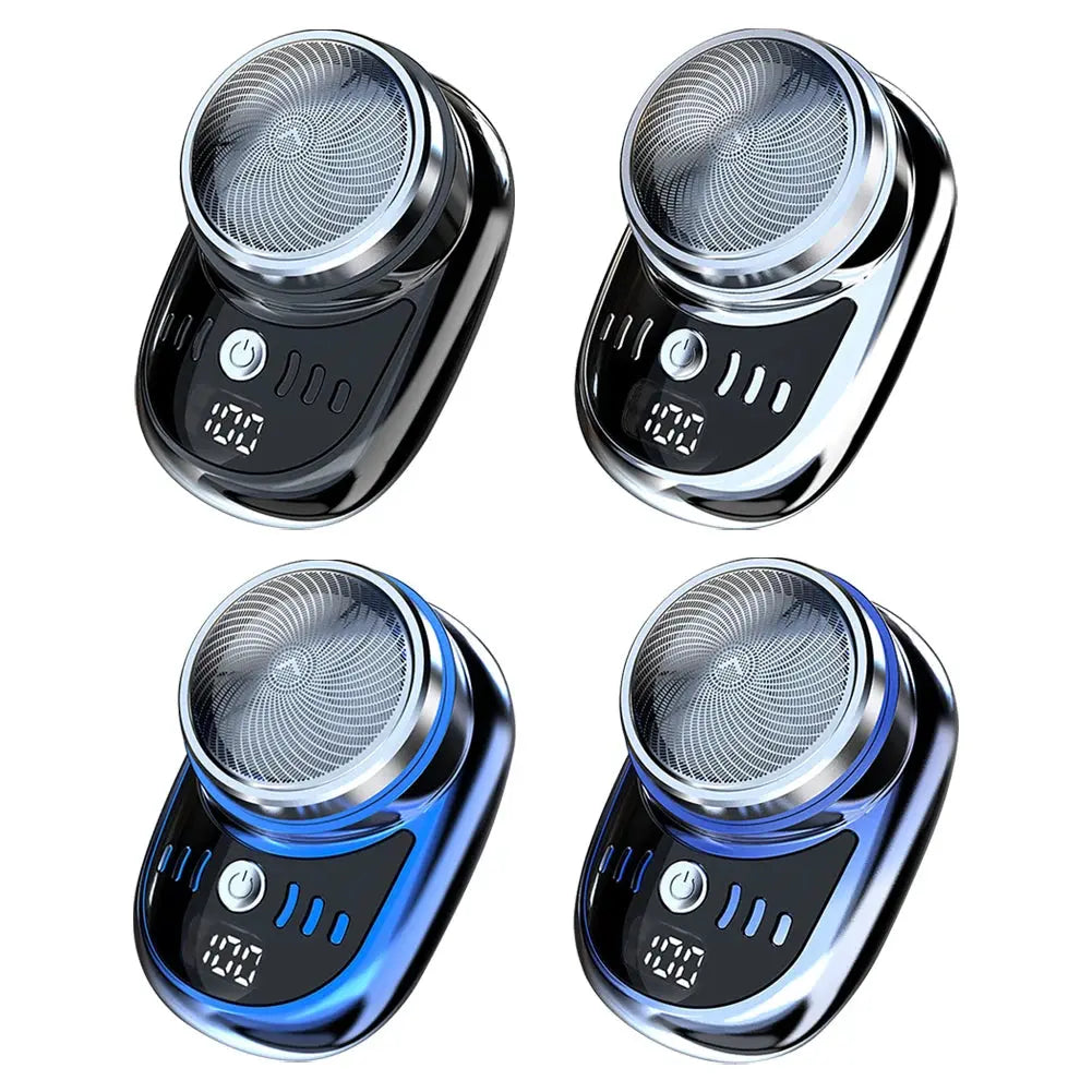 Men Mini Electric Travel Shaver Digital Display Face Beard Trimmer Washable Rechargeable Shaver Pocket Size Portable Shaver Bantout.prod