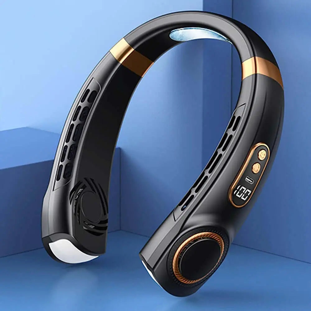 Mini ventilateur de cou suspendu YUGESA, recharge USB, confortable et portable, idéal pour un refroidissement instantané.