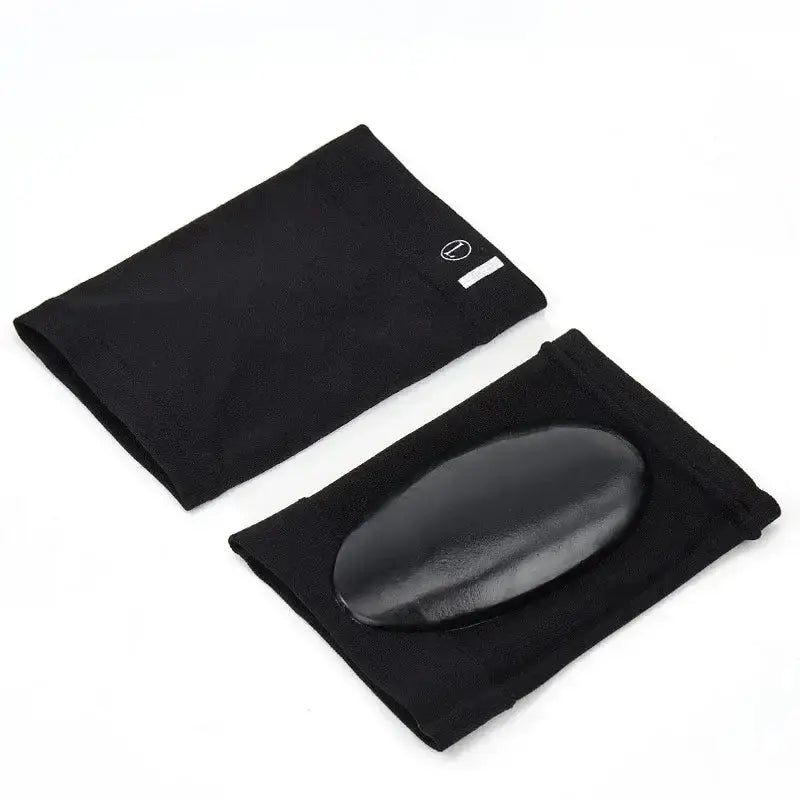 Black arch support sleeves with metatarsal compression brace for flat foot and plantar fasciitis relief.