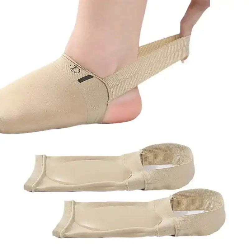 Arch support sleeves for flat foot support, metatarsal compression brace for plantar fasciitis relief and foot care.