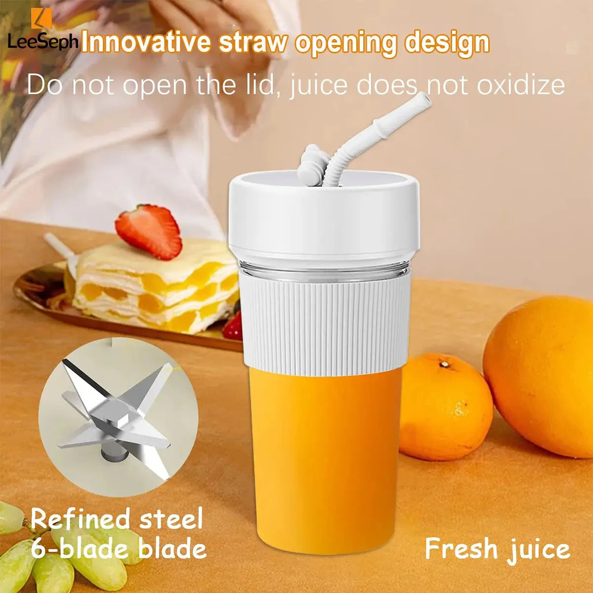 Portable Blender Cup, Electric Juicer Blender, Mini Blender Portable Blender For Shakes and Smoothies, for Home, Gym, Office Bantout.prod