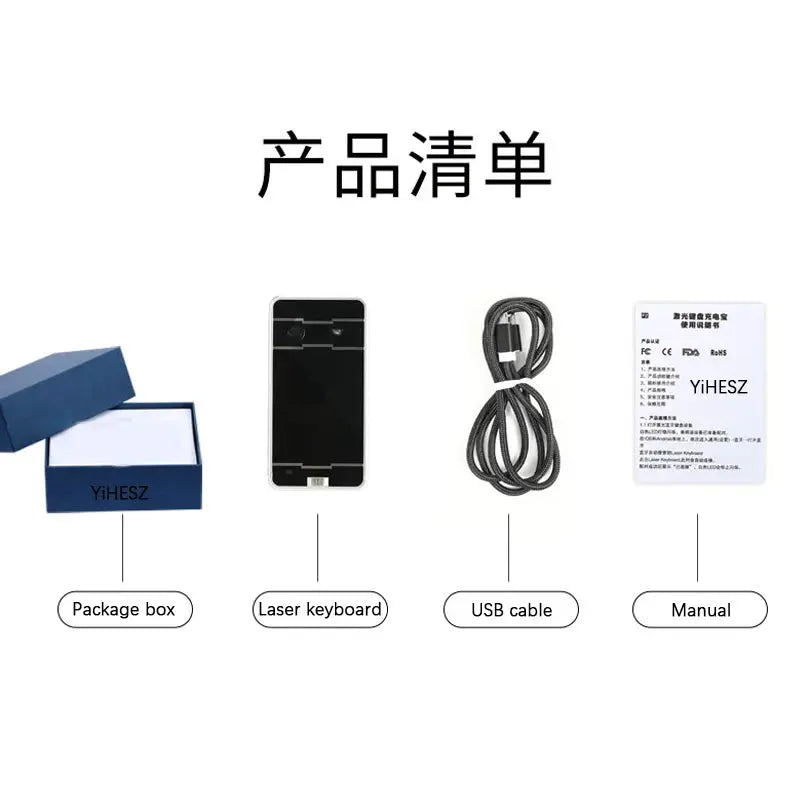 Portable Bluetooth Virtual Laser Keyboard Wireless Projector Keyboard With Mouse function For iphone Tablet Computer Phone Bantout.prod