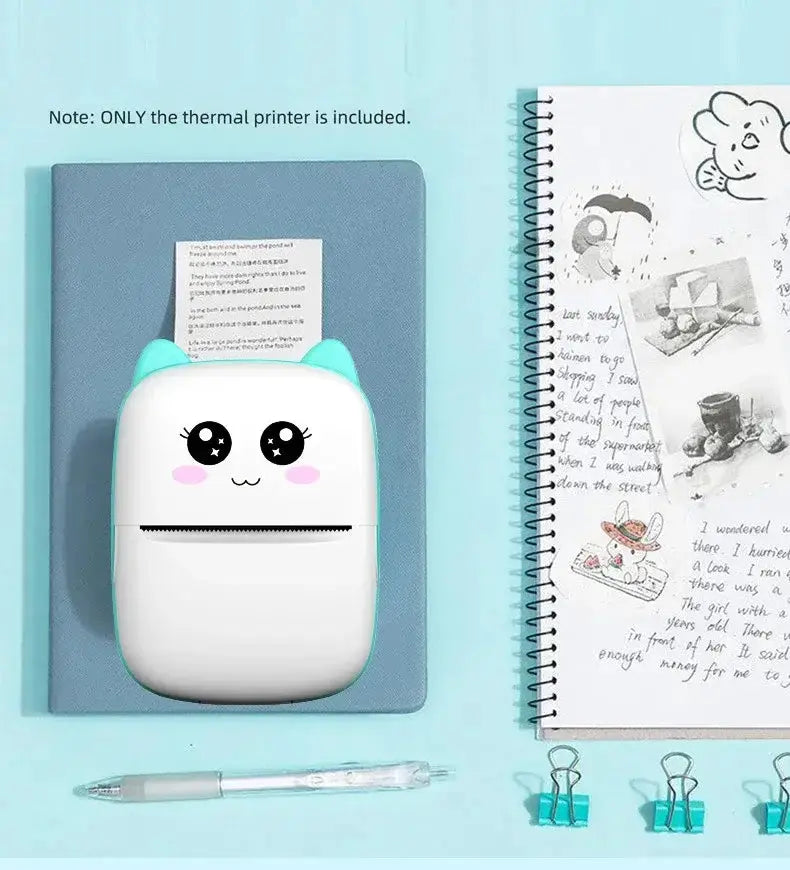 Portable thermal printer mini cat print photo pocket thermal label printer 58mm printing wireless Bluetooth Android iOS printers Bantout.prod