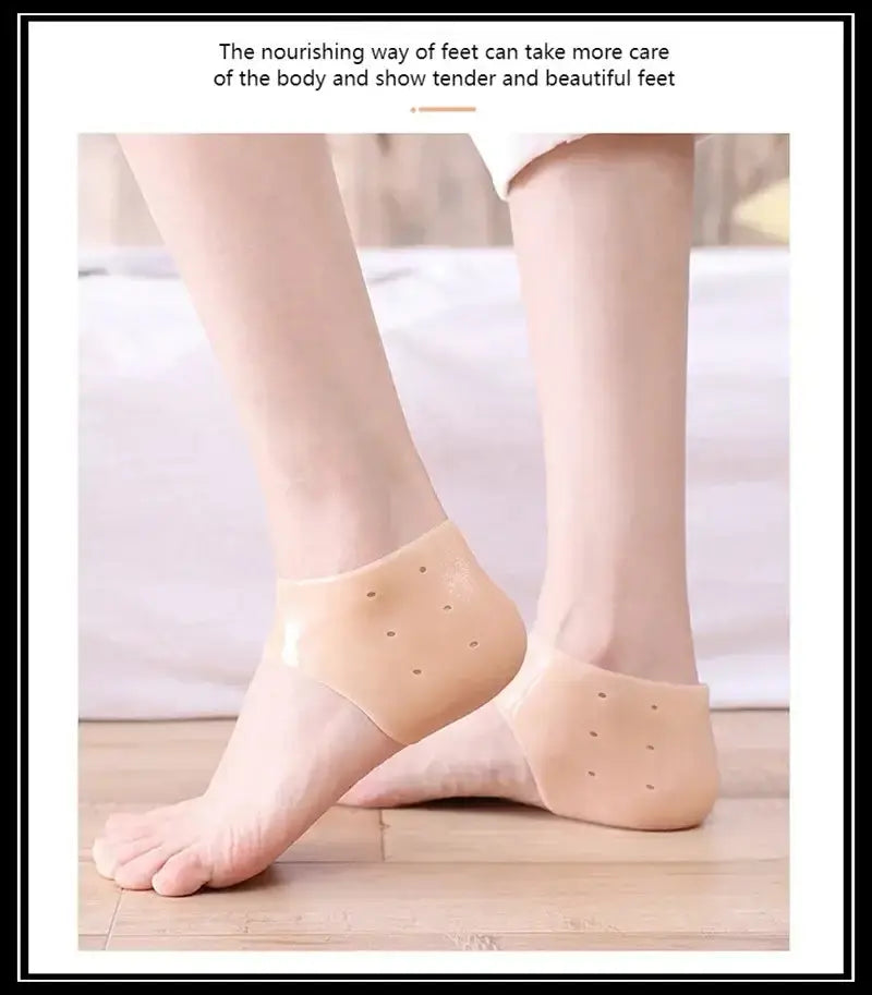 Protège-talon en silicone, coussinets de protection pour épine calcanéenne, pour soulager la fasciite plantaire, la douleur au talon, réduit la pression sur le talon, 1 paire Bantout.prod