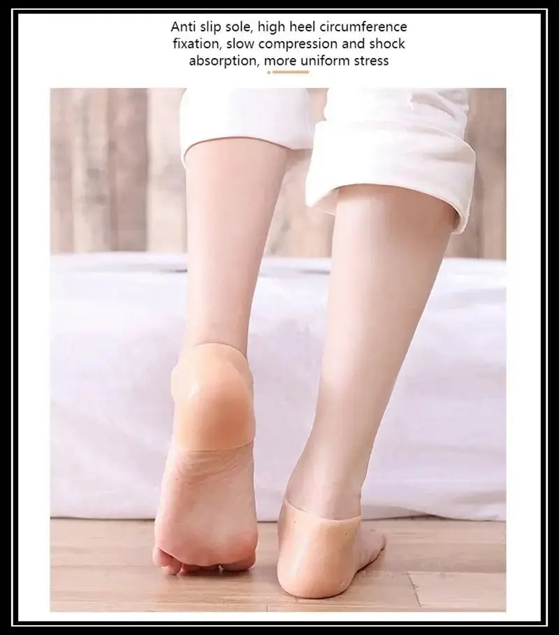 Protège-talon en silicone, coussinets de protection pour épine calcanéenne, pour soulager la fasciite plantaire, la douleur au talon, réduit la pression sur le talon, 1 paire Bantout.prod
