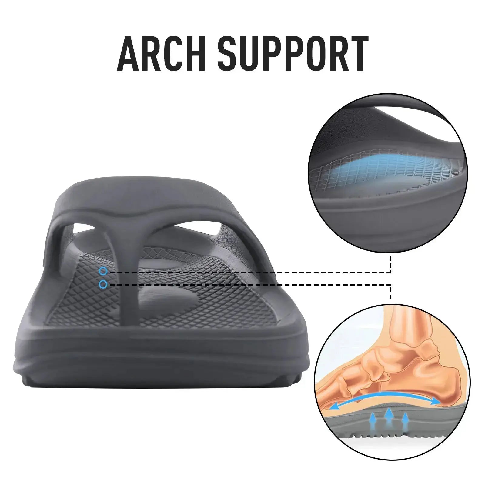 Sandales orthopédiques pour femmes avec soutien de la voûte plantaire, détails sur confort et ergonomie.