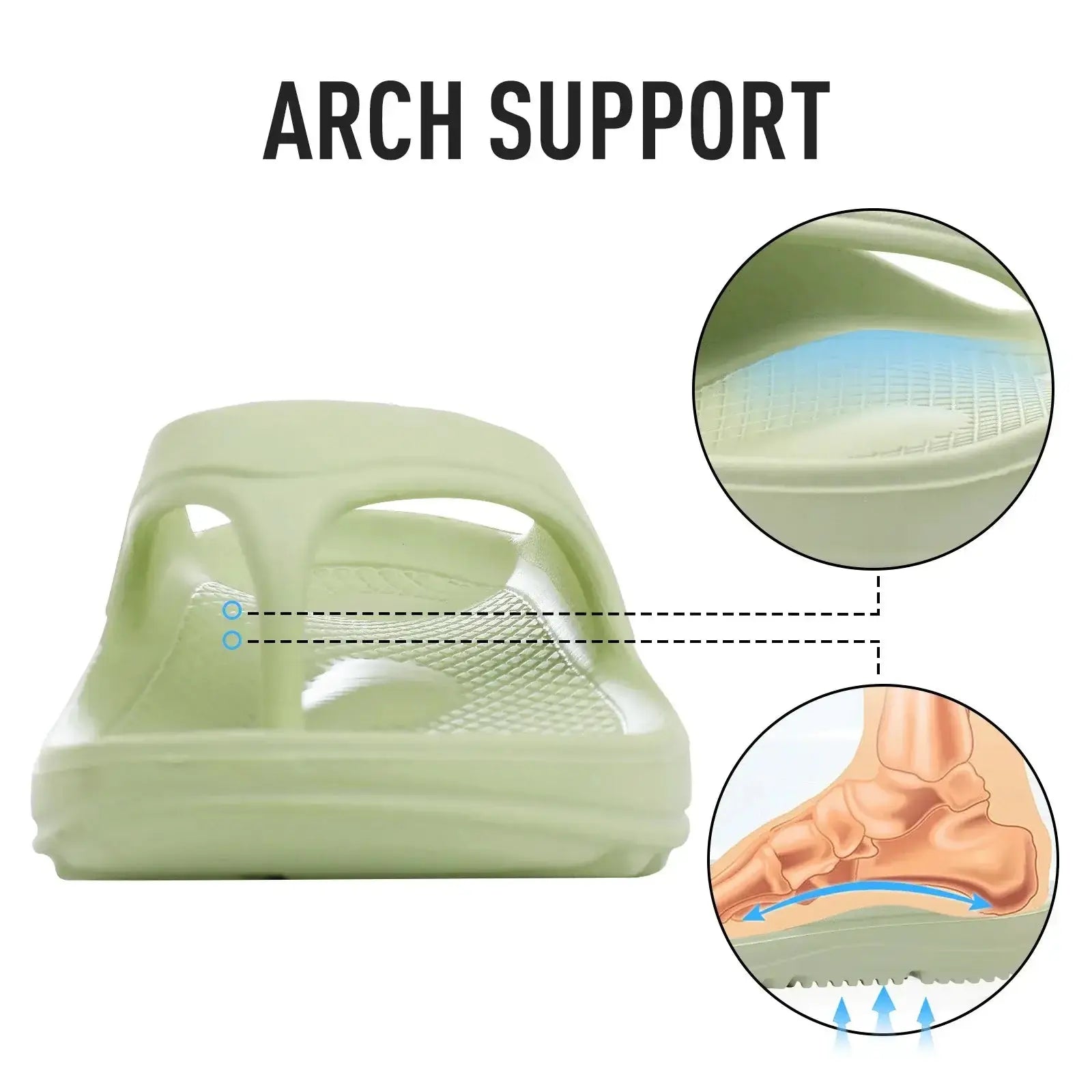Sandales orthopédiques Kidmi avec soutien de la voûte plantaire, coloris vert, design moderne et confortable.