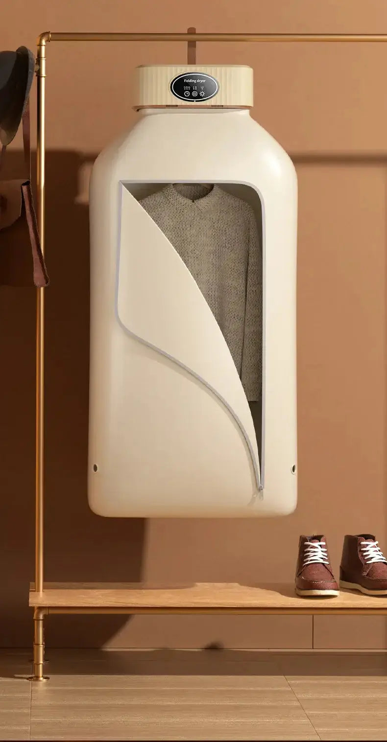 Sèche-linge électrique pliable 600W à suspendre, design moderne, séchoir intelligent, pour vêtements à sécher.