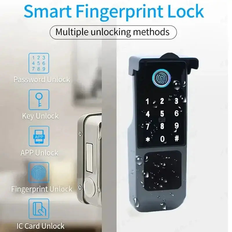 Serrure intelligente WiFi Tuya étanche, double verrouillage par empreinte digitale Bantout.prod