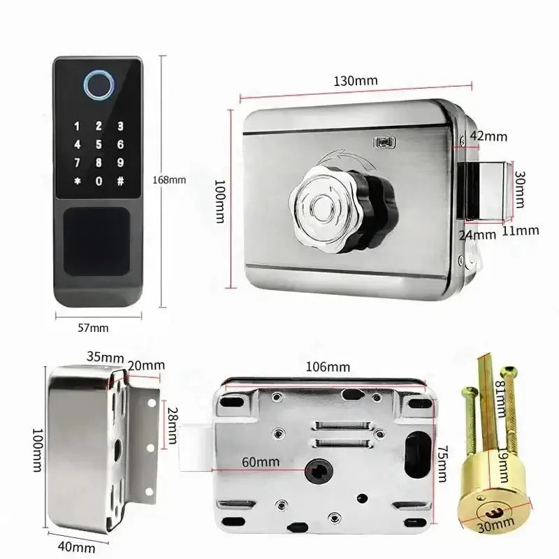Serrure intelligente WiFi Tuya étanche, double verrouillage par empreinte digitale Bantout.prod