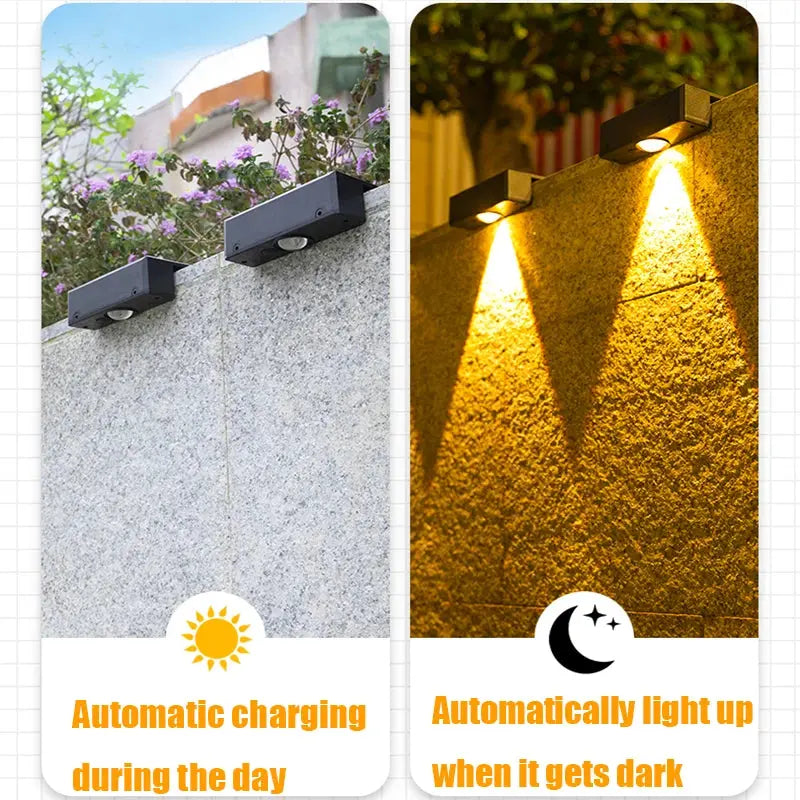 Solar Wall Washing Lamp Waterproof Outdoor LED Wall Light Courtyard Lamp Decorative Balcony Garden Bantout.prod