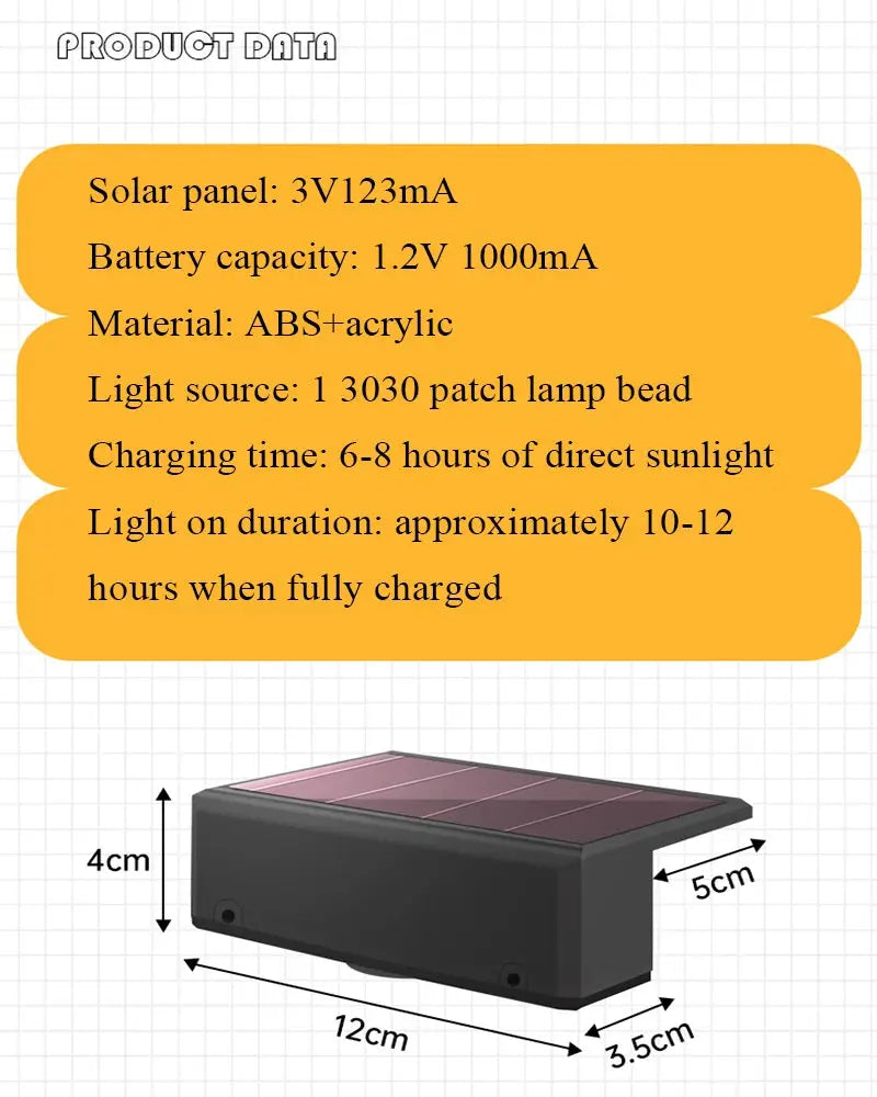 Solar Wall Washing Lamp Waterproof Outdoor LED Wall Light Courtyard Lamp Decorative Balcony Garden Bantout.prod